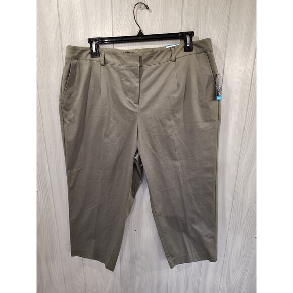 Kim Rogers Women's Cotton Shannon Capri Straight Leg Pants Size 18 Comfort Band - Picture 1 of 11
